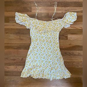 Forever 21 Yellow Flower Dress